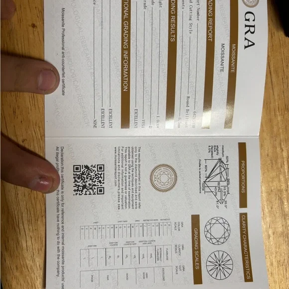 GIA Gemstone Grading Report - Gold and Black Text - Picture 2 of 3